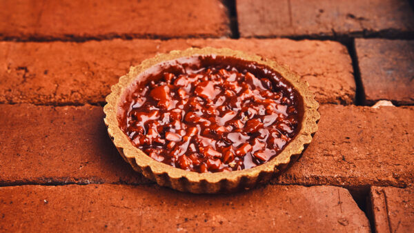 Tarte aux pralines roses